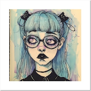 Pastel Goth Girl Posters and Art